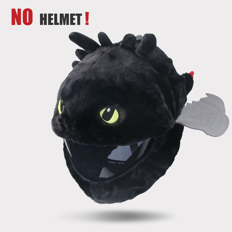Motuoche – Dəbilqə (Kaska) aksesuarları Plush Cartoon Personality - black-dragon