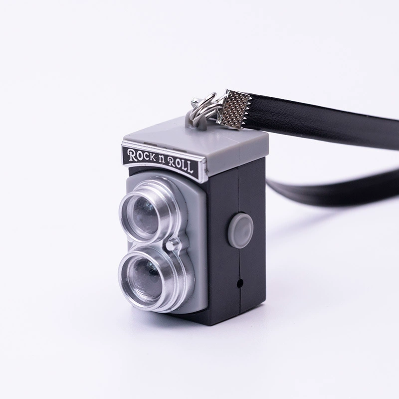 Cotton flashing doll, straps, retro small camera, keychain, makes sounds