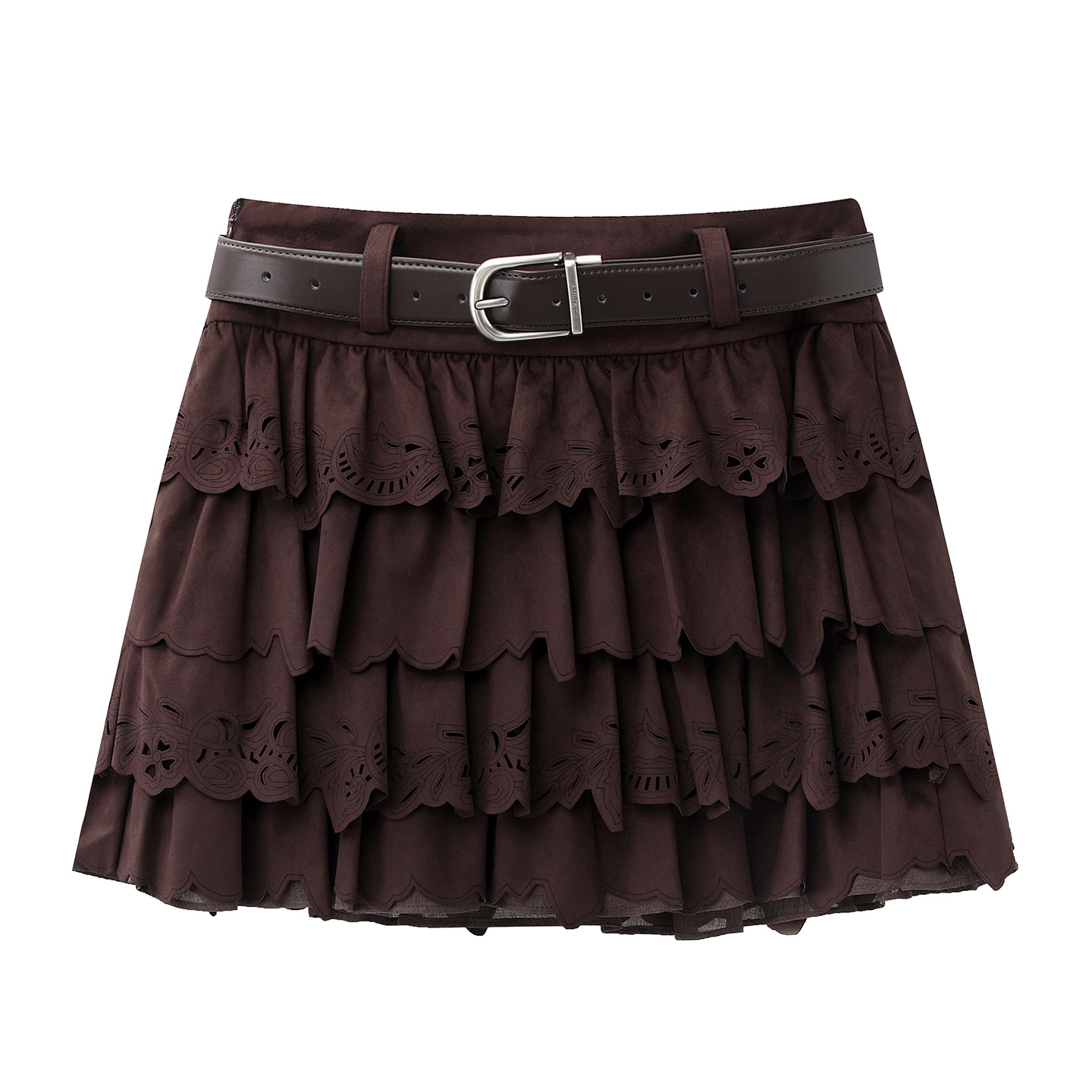 现货2025冬季新款女休闲时尚百搭花纹镂空蛋糕裙半身裙RL91501151