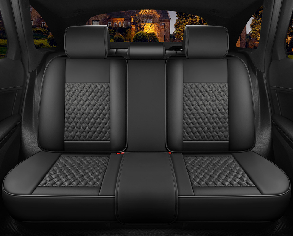 Five-Seat Car Seat Cushions, Fully Enclosed, Suitable for All Seasons, Full Leather Car Seat Covers, Wear-Resistant and Dirt-Resistant Leather Car Seat Cushions