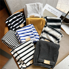 Striped Sleeve Socks for Women - Autumn/Winter and Summer Office Work, Protective Sleeve Guards, Long Length, Internet Celebrity Cute Socks for Driving and Cycling