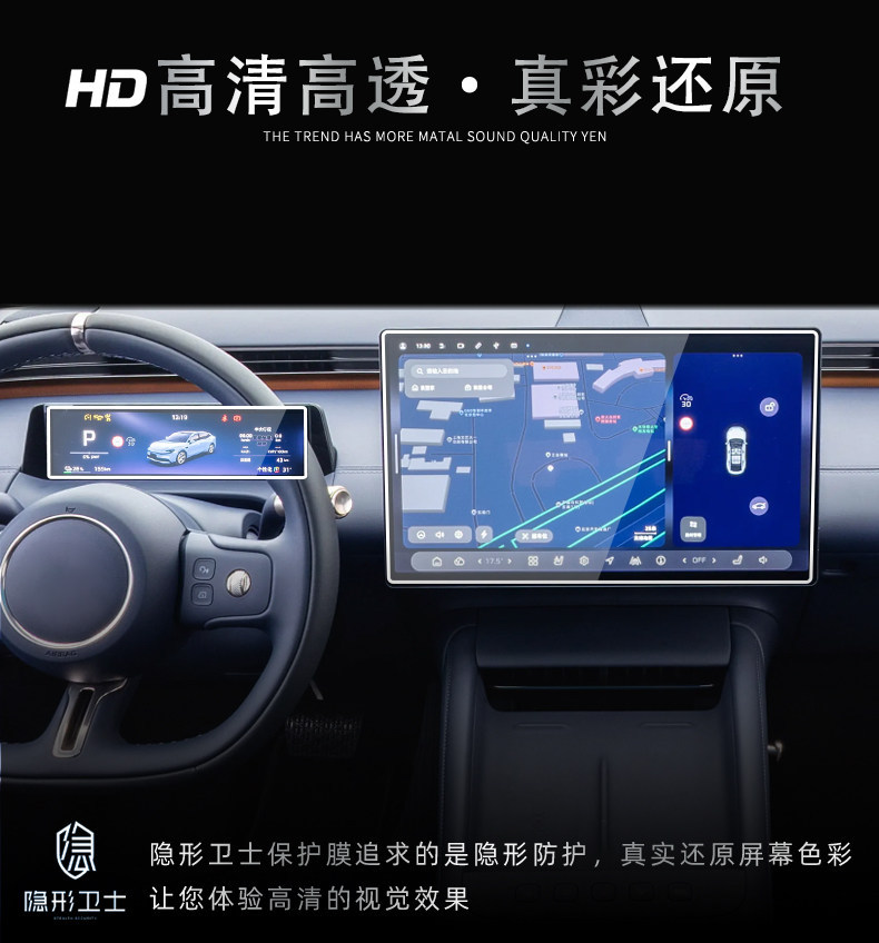 Suitable for MG07 central control navigation instrument interior display screen protective tempered film car interior accessories modification