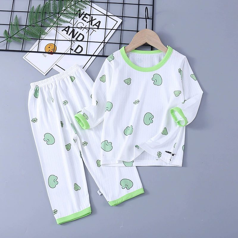 Summer pijama, children's thin breathable set for boys, Korean style, with short sleeve, loose fit