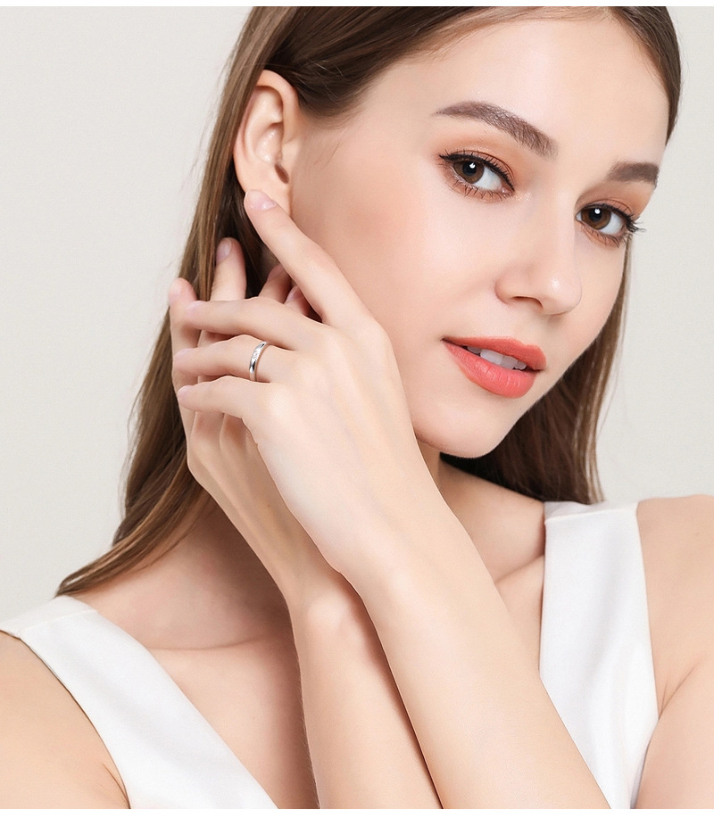 25g Weight Moissanite Inlay Material Rings Classification 1 Piece Quantity Daily Occasion 925 Sterling Silver Material Geometric Pattern Women's, Couple Gender GRA, Plating, Inlay Design INS Style, Simple Style Style Moissanite 925 Sterling Silver Rings Geometric Rings 1