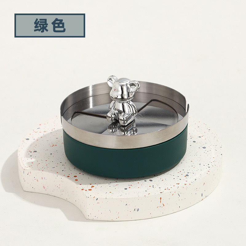 크리에이티브 베어 회전 재떨이 [그린]