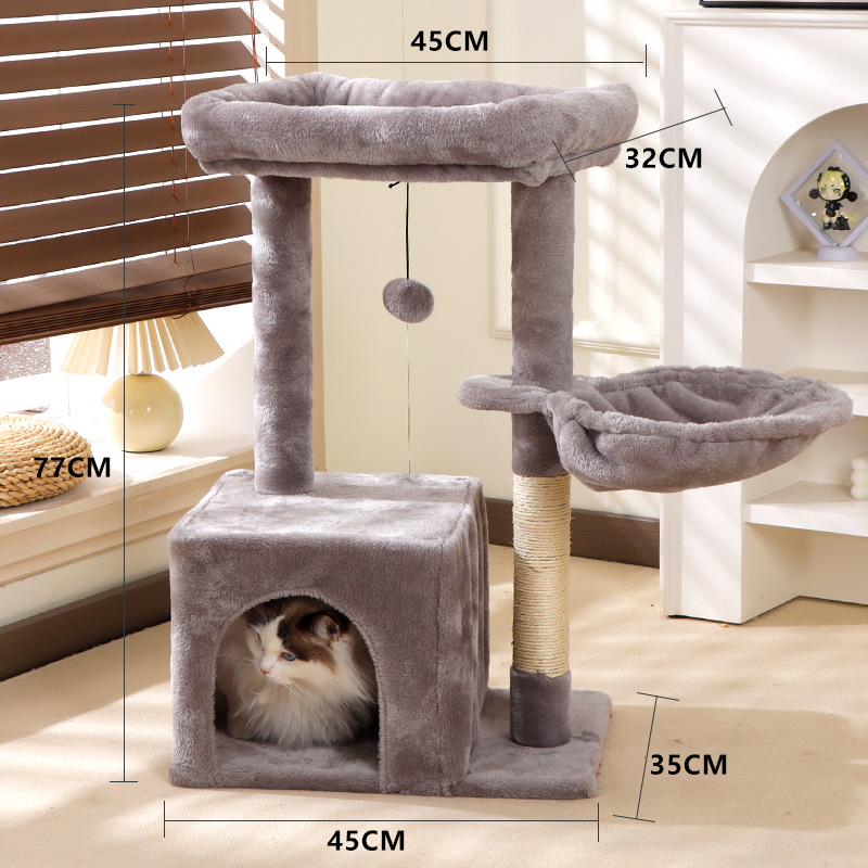 Colada para gatos interior, marco para trepar para gatos, tabla para rascarse para gatos, marco para trepar para gatos universal de cuatro estaciones, marco para gatos de madera multicapa, árbol para gatos, suministros para gatos