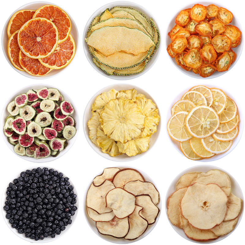 Factory straight hair bulk mixed fruit tea freeze-dried batch cold bubble tea freeze-dried green orange lemon passion fruit slices