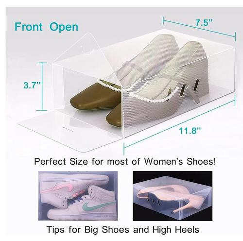 Transparent Flip-Top Shoe Box with Dustproof and Moisture-Proof Design, Shoe Storage Box, Plastic Shoe Box, Space-Saving Shoe Rack, Shoe Wall, Best Seller on Amazon