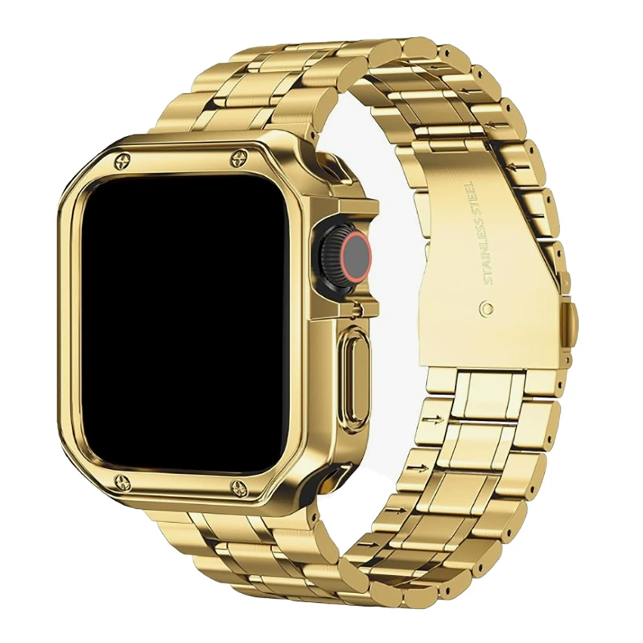 Стальной ремешок для Apple Watch, защитный чехол, набор