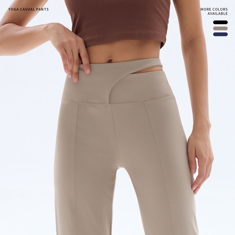 Yoga High Waist Wide Leg Pants Straight Casual Dance Pants Women's Sports Pants Hollow Waist 2024 New Yoga High Waist Wide Leg Pants Straight Casual Dance Pants Women's Sports Pants Hollow Waist 2024 New