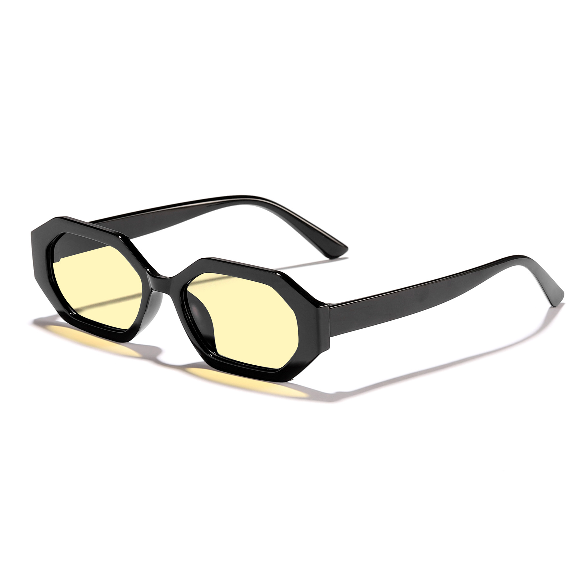 2025 Gafas de sol de montura pequeña livianas de moda para hombres y mujeres Gafas de sol de alta calidad para exteriores geométricas irregulares europeas y americanas