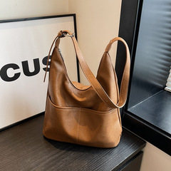 韓版休閒包包女2023新款秋冬復古時尚托特包高級感單肩子母包