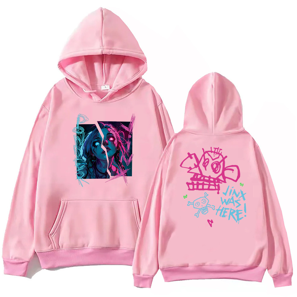 Arcane Broken Jinx Graffiti Art Hoodie Harajuku Pullover Top