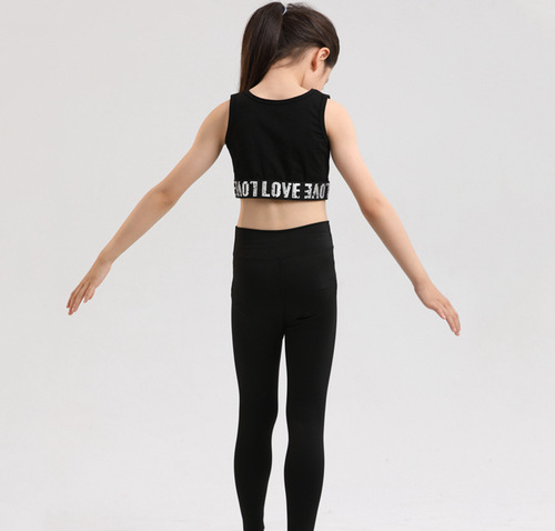 Children's Yoga Suit for Girls - Cross-border Import  New Model - Loose, Breathable, Quick-drying, and Fitted Running Exercise Outfit