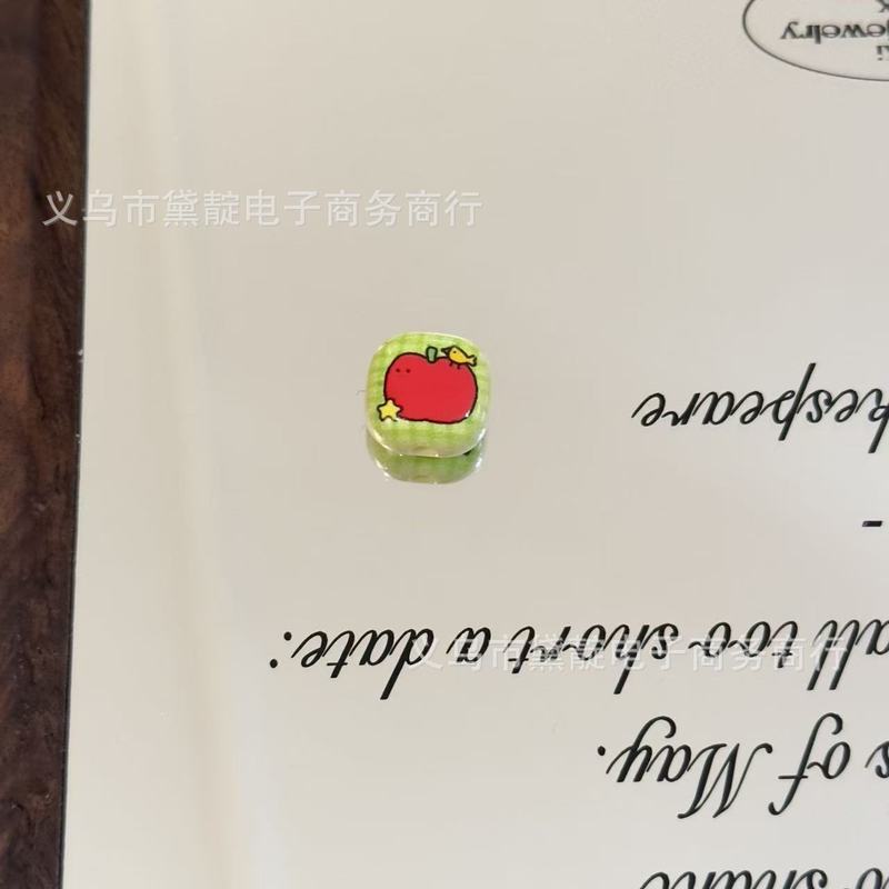 亚克力番茄狗插画馒头珠 diy自制包挂手机链钥匙扣发绳配件珠材料|undefined