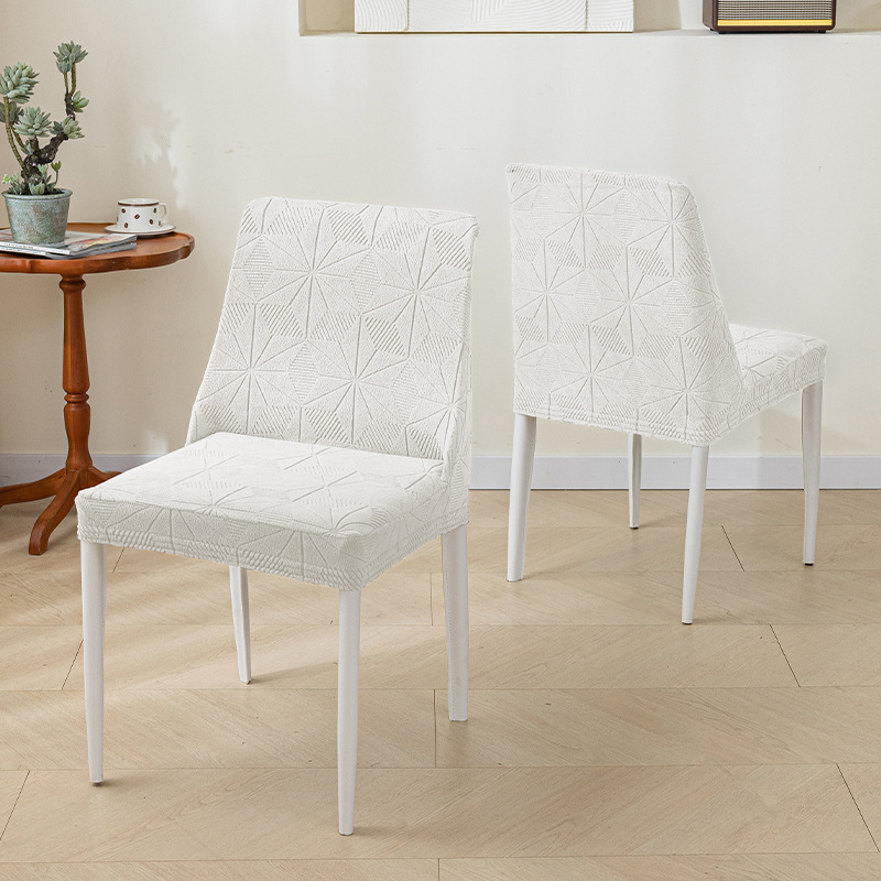 Silla de sillín cubierta de gamuza alta elástica hotel sala de estar comedor silla cubierta todo incluido taburete de cuero cuadrado cubierta protectora a prueba de polvo resistente al desgaste