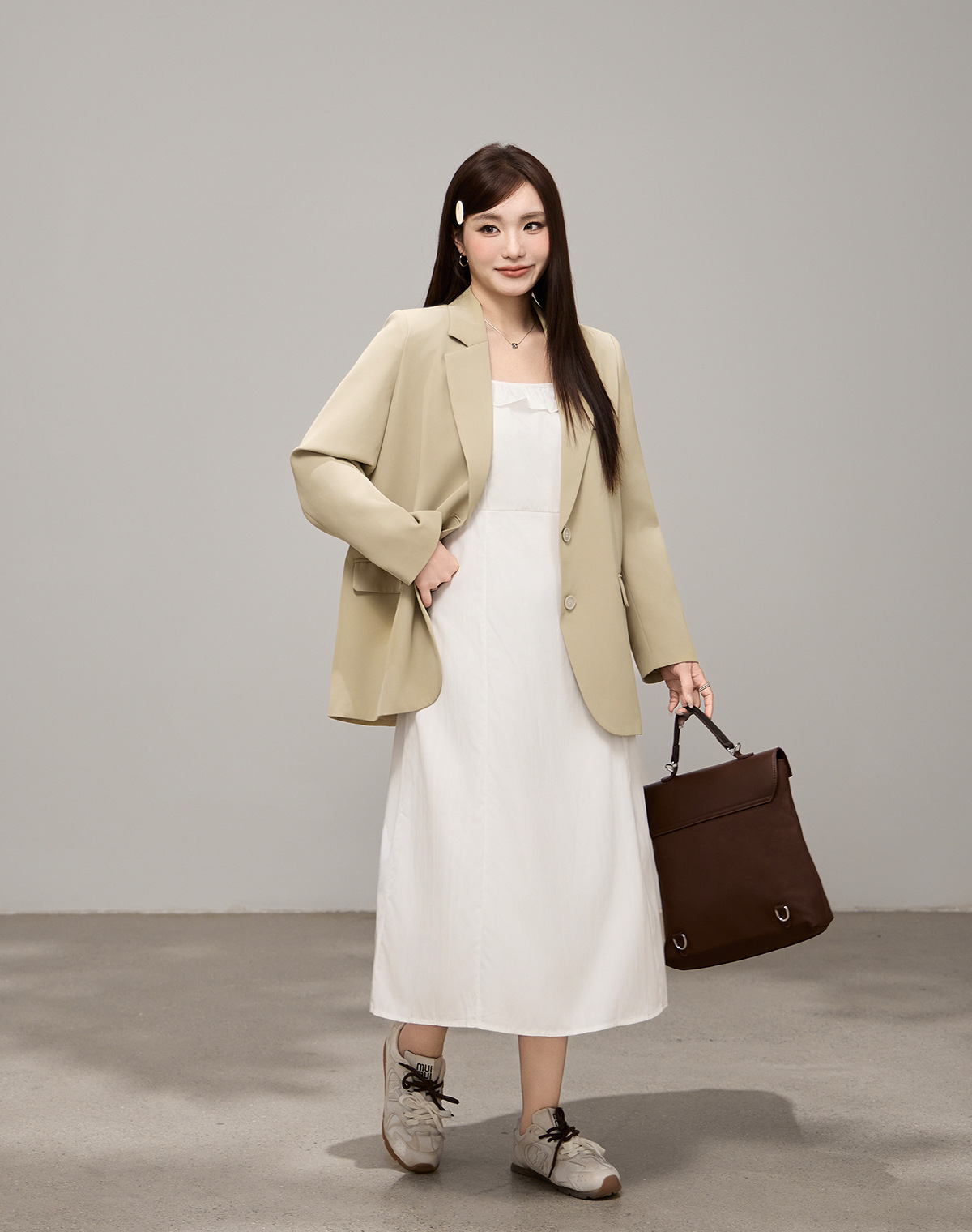Blazer da donna taglio comodo per primavera e ufficio_voghion.com