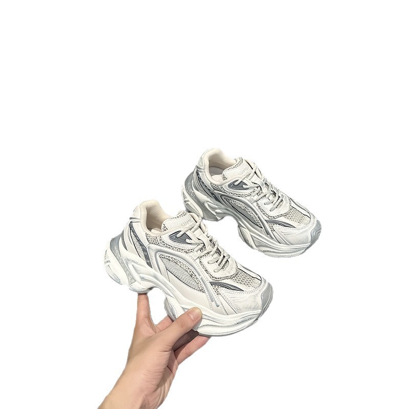 新款老爹鞋女厚底增高休闲运动鞋百搭透气网面女鞋单鞋潮鞋|undefined
