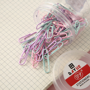 Cartoon candy color color paper clip office supplies data finishing storage stationery bulk paper clip wholesale