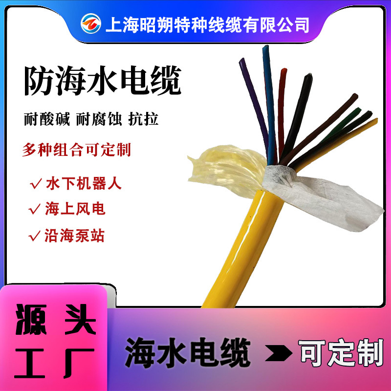 pur海水电缆特种线缆厂家,含钢丝 凯芙拉编织,聚氨酯抗拉防水电线