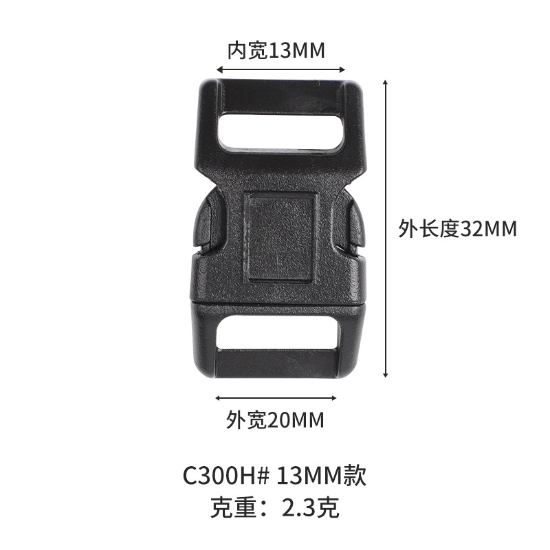 En stock accesorios de equipaje al por mayor ajustable POM hebilla de seguridad de plástico cuerda de tracción puede pegar LOGO PET hebilla image 9