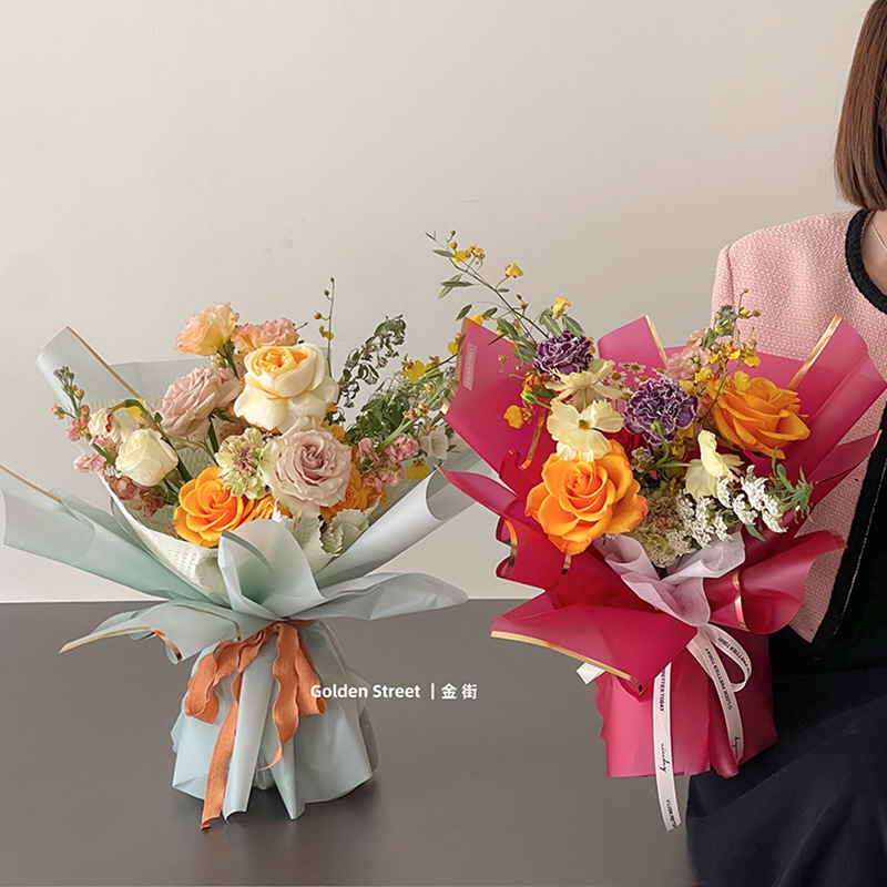 Huaxi Fantasia No Man 's Land Paper embalaje de flores, papel de niebla, material de embalaje de ramo de flores impermeable semitransparente