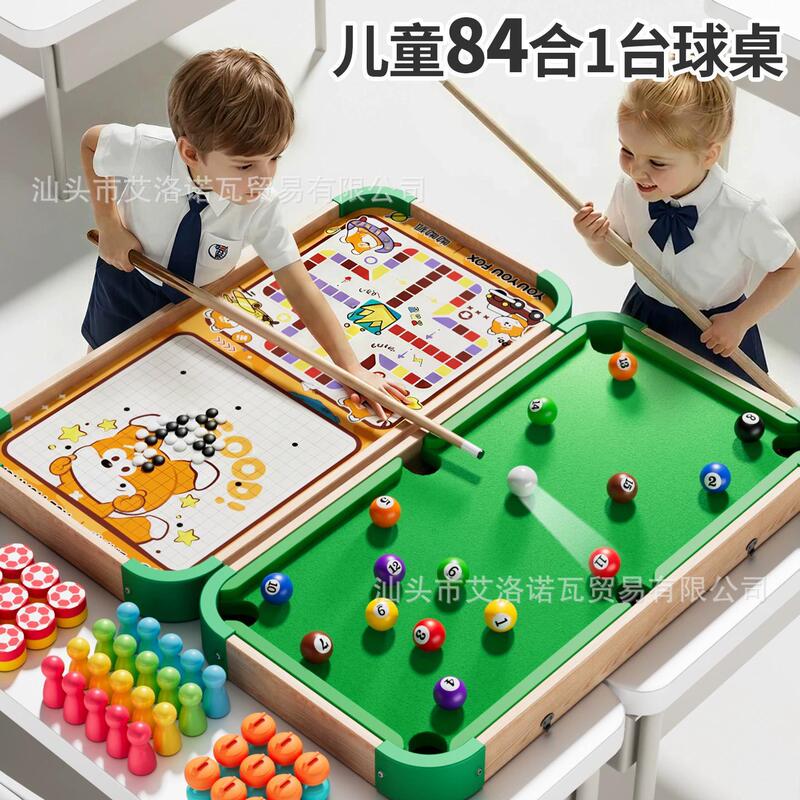 Six-In-One Children's Billiard Table, Chess Board, Multi-In-One Children's Board Game, Educational Toy, Parent-Child Party Game Toy Table Six-In-One Children's Billiard Table, Chess Board, Multi-In-One Children's Board Game, Educational Toy, Parent-Child Party Game Toy Table
