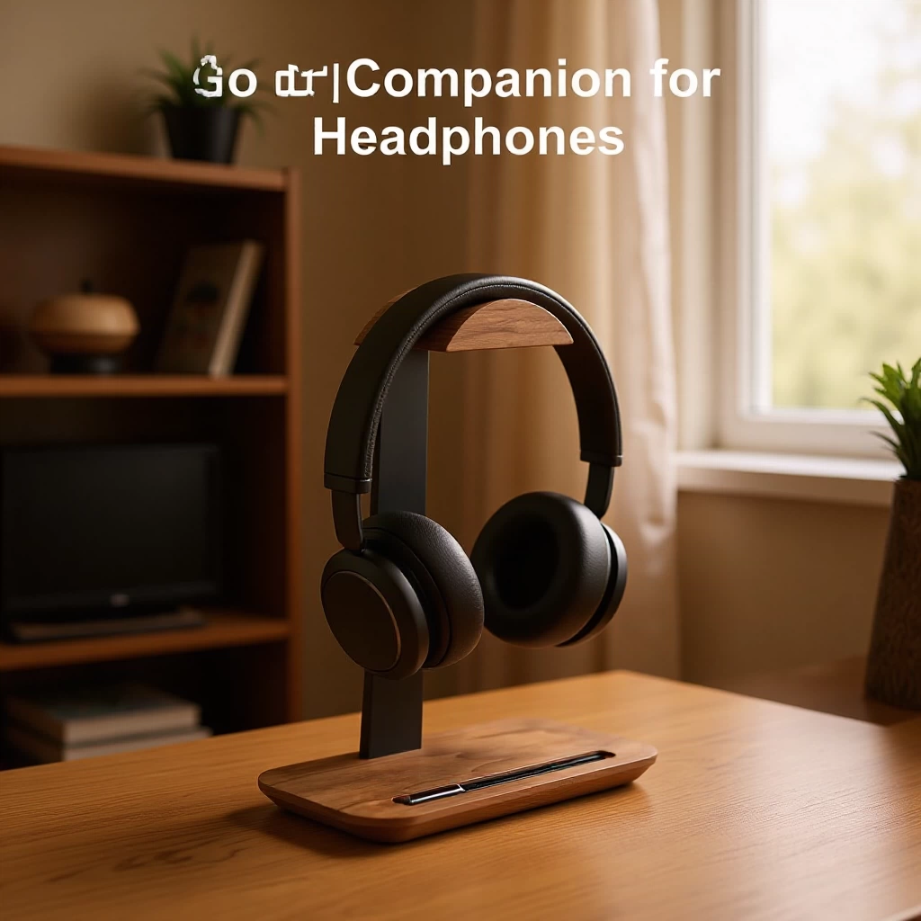 Деревянная настольная подставка для наушников с держателем для телефона, из массива дерева, для демонстрации наушников