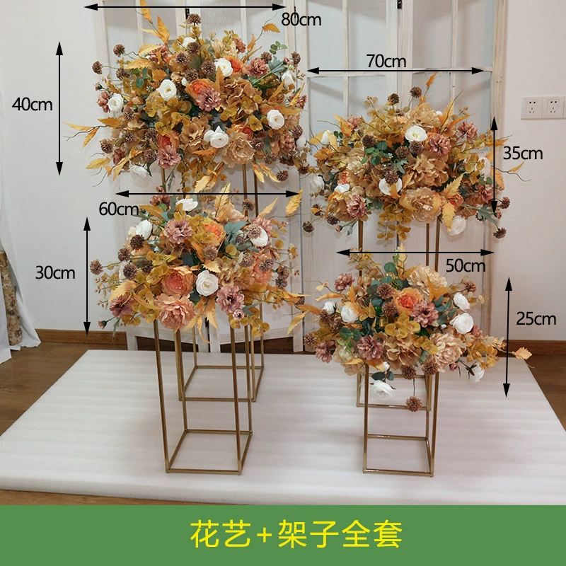 [婚庆道具花球绢花成品森系花艺路引花婚礼酒店舞台橱窗装饰]