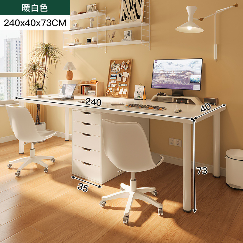 Escritorio doble, hogar, lujo ligero, escritorio de computadora moderno, escritorio, dormitorio, escritorio de aprendizaje simple, escritorio de escritura, banco de trabajo