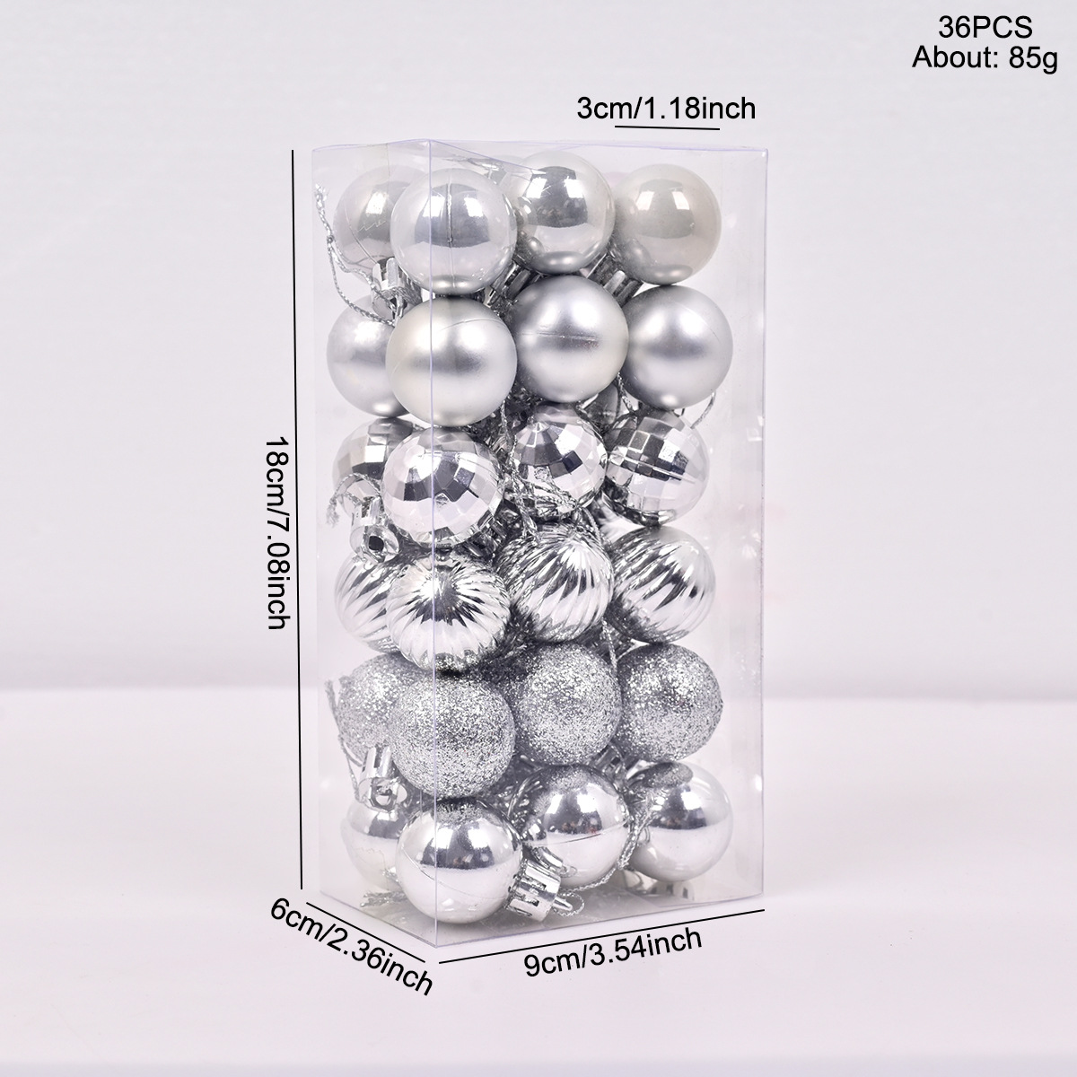 Transfronteriza decoraciones de Navidad Bola de galvanoplastia árbol de Navidad colgante bola decorativa bola colgante 3cm-36pvs BOLA DE Navidad