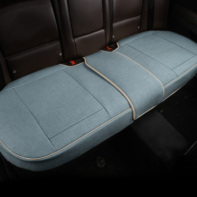 New Full-Coverage Linen Car Seat Cushion for Single Front Seat, Breathable and Suitable for All Seasons, Cross-Border Purchase with Labeling