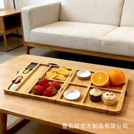 跨境木质可折叠芝士奶酪餐盘家用桌面多格水果熟食盘野餐多格托盘