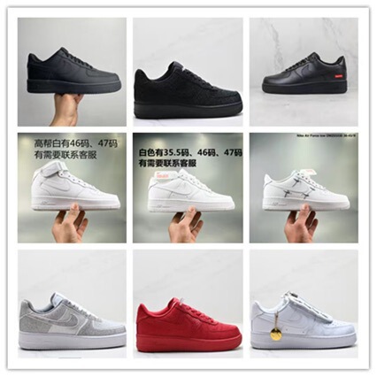 Putian Air Force One Export High Version Low-Top Sneakers Black and White Af1 Men's and Women's Casual White Shoes Versatile Trendy Shoes