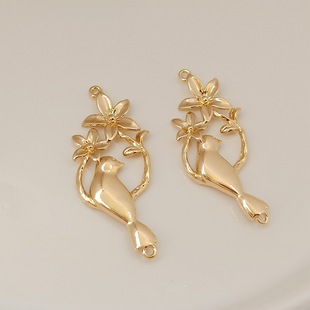 14K����ɫ��֦���~��С�B33*14mm�p��朽������DIY�Ʒ����