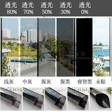 玻璃贴纸隔热膜透光不透明人防偷窥窗户家用防晒遮光汽车高级感