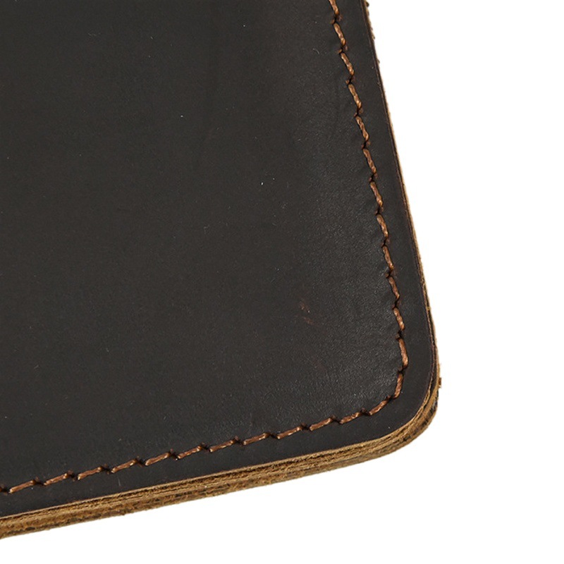 New Retro Crazy Horse Leather Short Wallet Men's Genuine Leather 80% off Wallet First Layer Cowhide Coin Purse Spot Wholesale