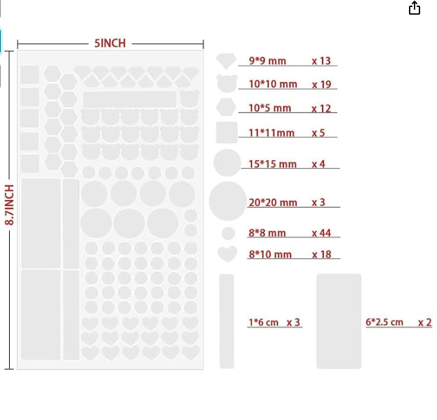 113 모양 흰색 음영 페이스트; 반 음영; 아마존 폭발