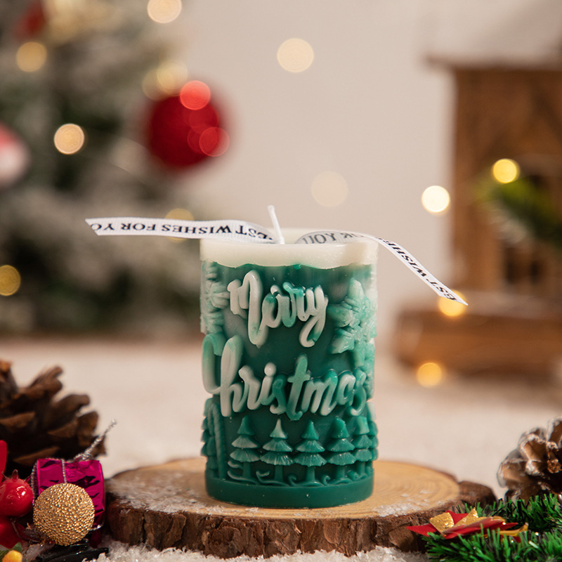 クリスマス柱ワックスクリスマスツリー香薫ろうそくお土産insクリエイティブホーム装飾撮影道具祝日プレゼント|undefined