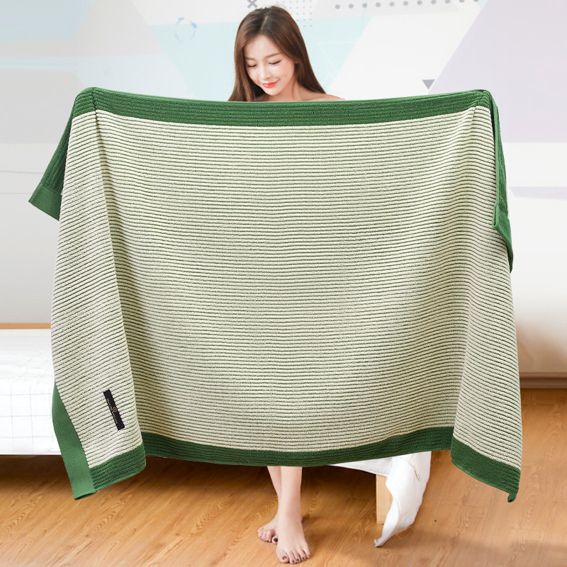 Long-staple cotton large bath towel household cotton absorbent lint-free cotton soft thick hotel high-grade bath wrap towel