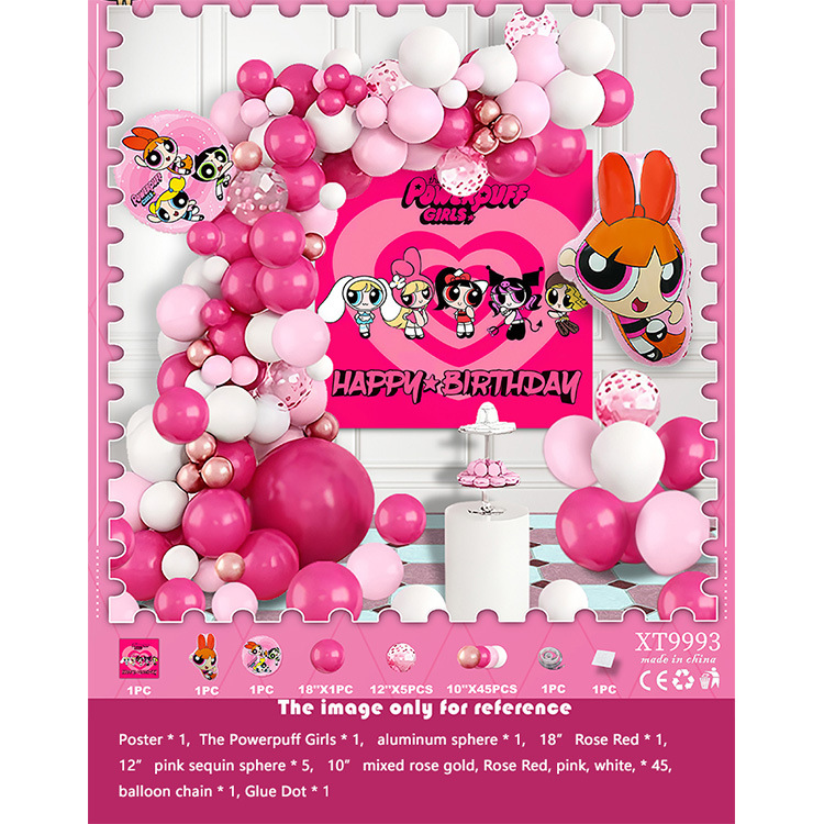 Fiesta de cumpleaños redonda escena diseño decorativo globo traje de juguete para niños globo de aluminio letras y números