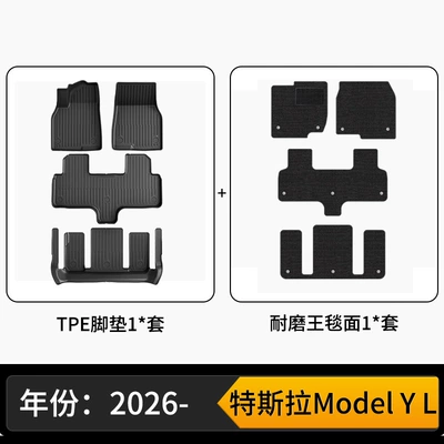 Suitable for Tesla Model Yl Modelə uyğun ayaqaltı - model-y-l-single-layer-floor-mat-menis-carpet-surface