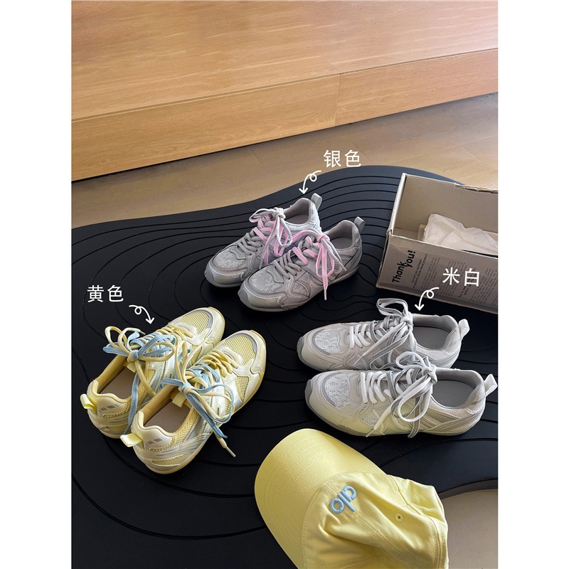 传祺女鞋~4cm内增高阿甘德训鞋女夏季网面透气鞋厚底增高休闲鞋女|undefined