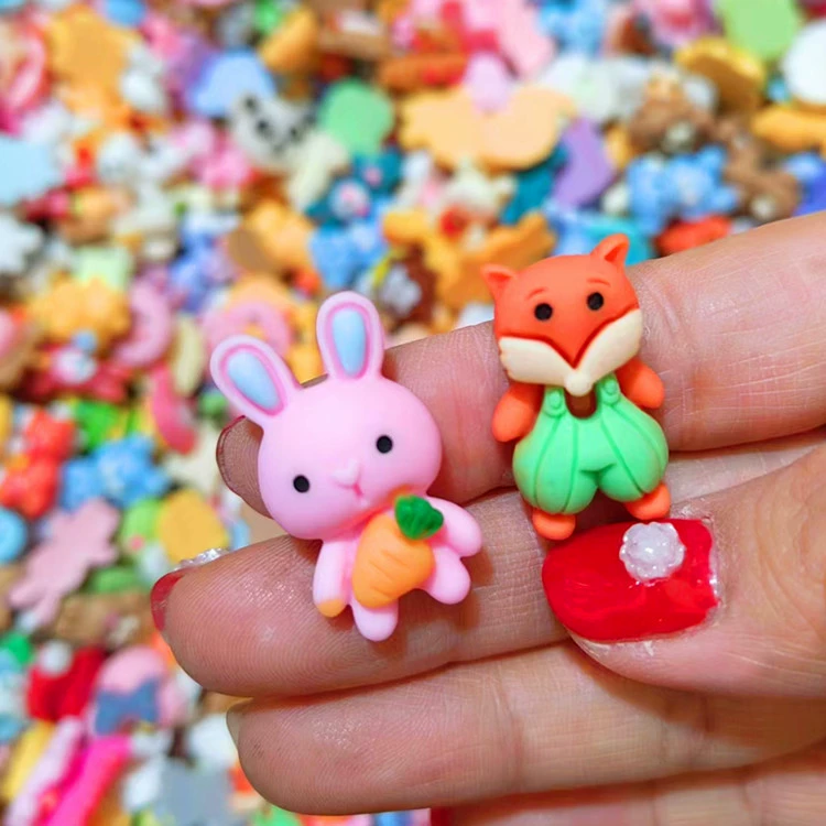 Маленькое животное Миниатюрная игрушка Крем гель заколка для волос мини милый мультфильм собака кролик Смола DIY ювелирные аксессуары