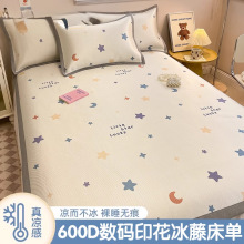 冰丝床单单件2025新款夏季宿舍单双人凉席可机水洗被单枕套三件套