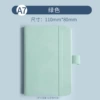 A7/100 sheets] Leather pocket book [light green] [with pen cover]