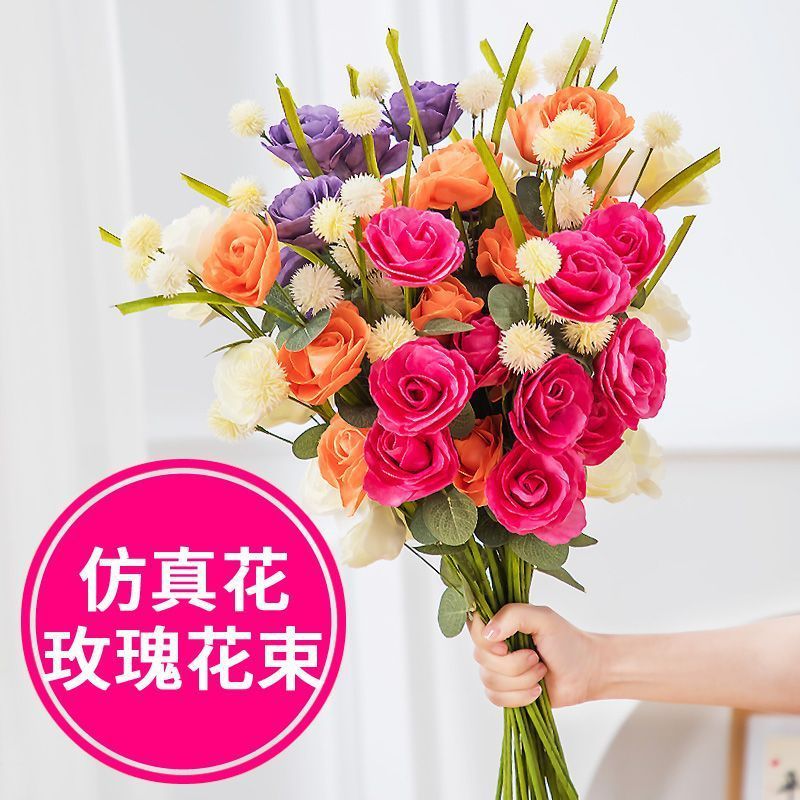 フレンチチューリップひまわり造花保湿造花装飾写真小道具手持ち花|undefined