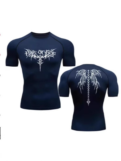 メンズ Tシャツ 半袖 速乾 スポーツ タイト Tシャツ アニメ 速乾 ジム トレーニング タイツ スポーツ 半袖|undefined