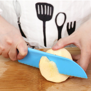 Safe Children's Vegetable Plastic Knife for Cutting Fruits and Vegetables, Kindergarten Cutting Board Safety Teaching Knife, Early Education Small Knife for Chopping Vegetables