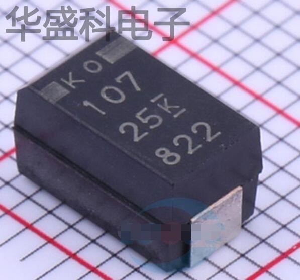 T521X107M02TE060 描述 100uF(107) ±20% 25V 钽电容器